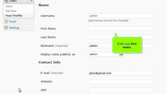 How to set up a user profile in WordPress 3 смотреть онлайн