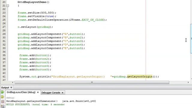 Java Programming Tutorial -GridBagLayout-9- public Point getLayoutOrigin() смотреть онлайн