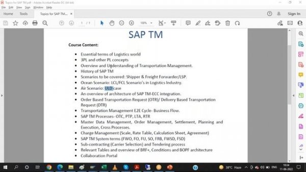 SAP TM on S4 HANA Free Demo | SAP TM Online Training | SAP Transportation Management