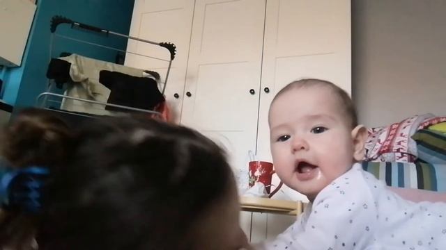 День с маленьким ребёнком / Смехотушка-Хохотушка/ как мы развлекаемся/ младенец 5 месяцев смотреть онлайн