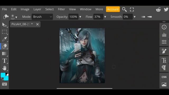 How to make "character spirit" speed art in photopea смотреть онлайн
