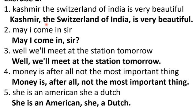 10th English Grammar Chapter 7 Punctuation Exercise 1, 2 смотреть онлайн