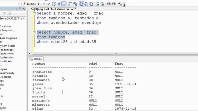 Tutorial SQL usando Ms SQL Server 2008 R2, parte 7 смотреть онлайн