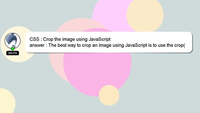 CSS : Crop the image using JavaScript смотреть онлайн