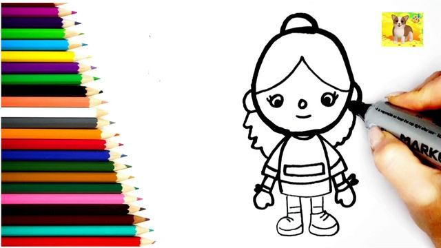 Как нарисовать Тока Бока.Просто рисовать Тока Бока#милыерисунки смотреть онлайн