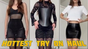 HOTTEST DRESS UP EVER  Try-on haul  Stylish girls try on haul dress mini skirt