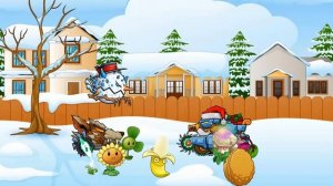 Новогодний мультик-кроссовер по играм РАСТЕНИЯ против ЗОМБИ 2 и Car Eats Car 3