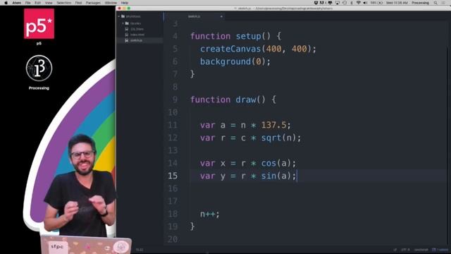 Coding Challenge #30: Phyllotaxis смотреть онлайн