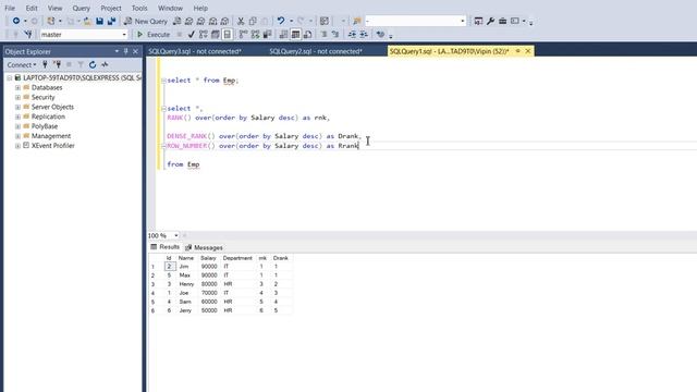 Window Analytical Functions | RANK(), DENSE_RANK(),ROW_NUMBER()| Advance SQL смотреть онлайн