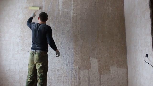 декоративная штукатурка валиком. декоративная штукатурка своими руками. Decorative plaster. смотреть онлайн