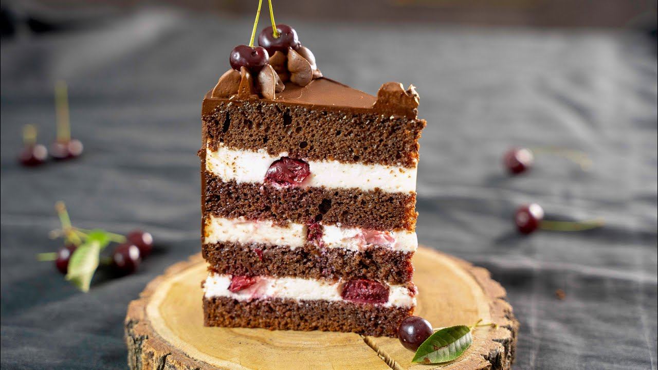 "ЧЁРНЫЙ ЛЕС" (Шварцвальд) СОЧНЫЙ, ШОКоладно - ВИШНёвый торт - Я - ТОРТодел! смотреть онлайн
