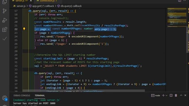 Pagination in MySQL Database using Node смотреть онлайн