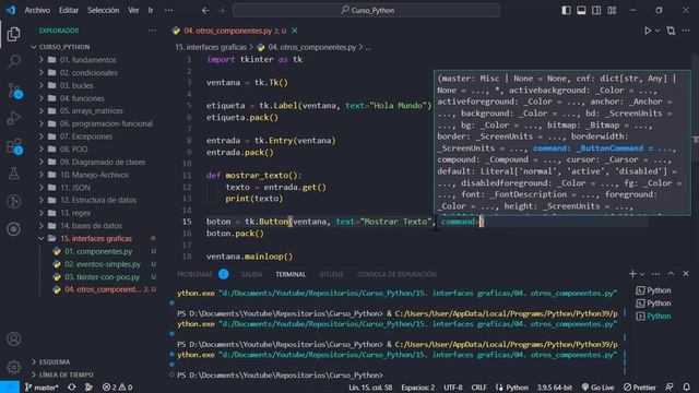 145. Curso Python || GUI || Componentes Label, Entry y Text смотреть онлайн