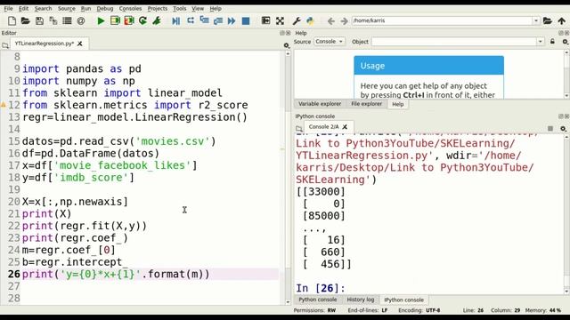 Regresión lineal | SciKitLearn |Machine Learning| Python смотреть онлайн