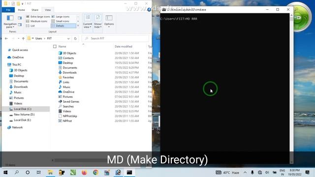 How to make folder/Directory by Ms Dos | How to make folder on Desktop #fiit_infotech смотреть онлайн