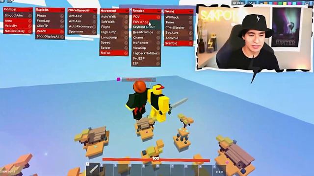 BEST Roblox Script GUI for Bed Wars Fly, Killaura, ESP смотреть онлайн