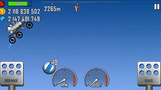 Hill climb racing /roller coaster /3955m in moon lander смотреть онлайн