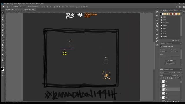 #ramadhansketchchallenge2020 Day 28 - Frame | Fast Digital Sketch смотреть онлайн