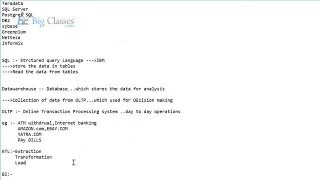 ETL Testing Training Tutoriaal - ETL Testing Using Informatica - Bigclasses смотреть онлайн