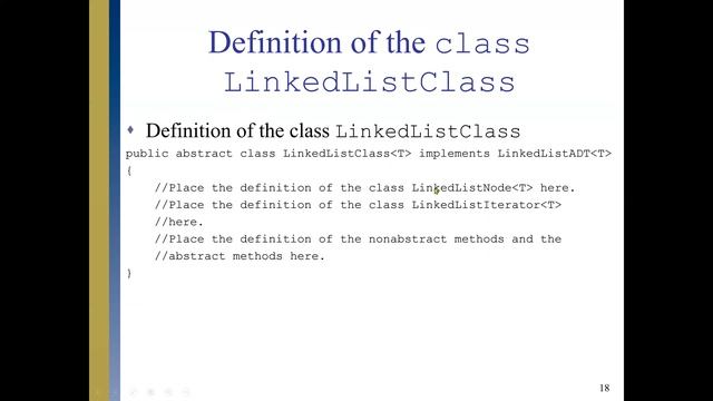 Linked List ADT: Implementations of Linked List Data Structure смотреть онлайн