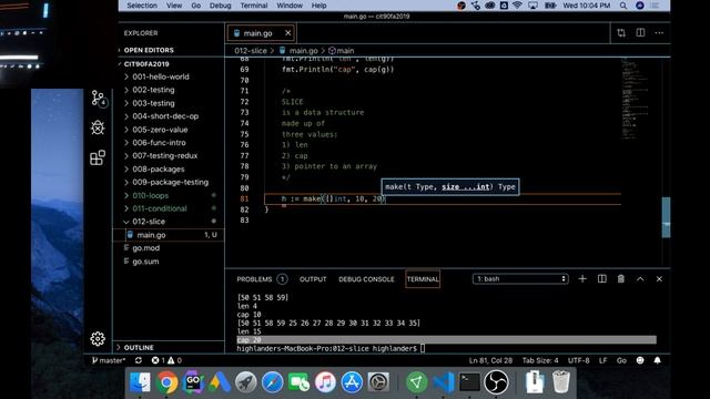 golang make slice смотреть онлайн