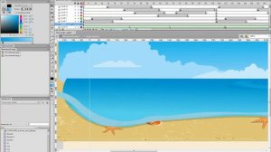 Урок  Анимация моря, чаек брызги, волны