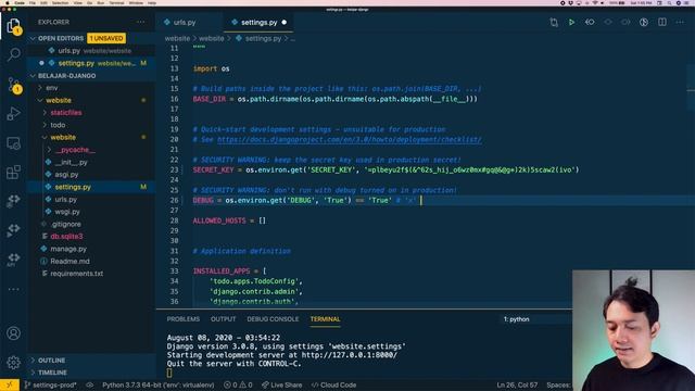Belajar Django untuk pemula - 10. Django Settings Di Production смотреть онлайн