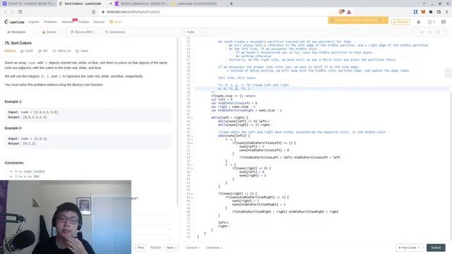 Terrible LeetCode in Kotlin: #75 Sort Colors смотреть онлайн