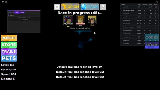 Legends of speed gui roblox смотреть онлайн