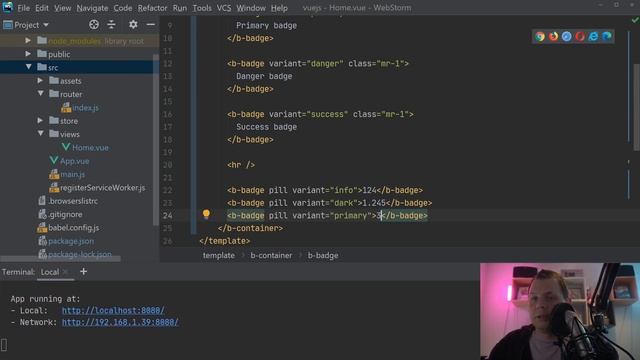 Playground with badge in bootstrap-vue for vuejs - bootstrap-vue tutorial смотреть онлайн
