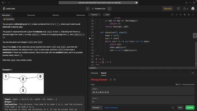 I'm SO confused... – Find Closest Node to Given Two Nodes – Leetcode 2359 смотреть онлайн