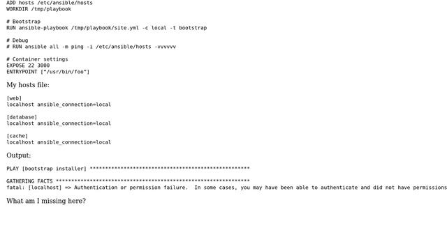 DevOps & SysAdmins: Running Ansible locally inside a Dockerfile SSH authentication issue смотреть онлайн