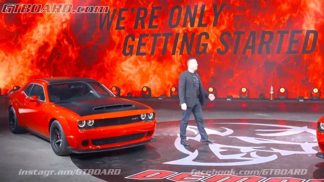 Dodge Challenger SRT Demon New York Auto Show 2018 Press Conference смотреть онлайн