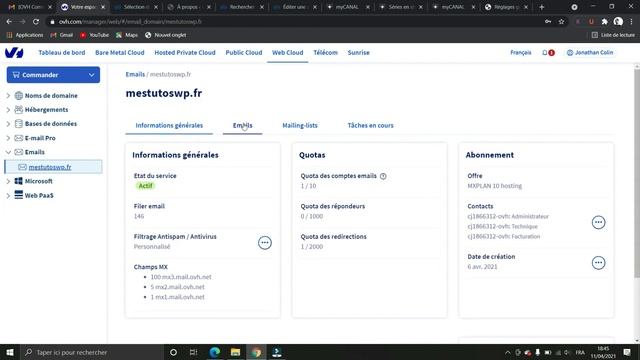 Tuto : Créer un email de contact pour son site Wordpress смотреть онлайн