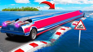 ПРОЕХАЛ ВОДНЫЕ КОЧКИ НА САМОМ ДЛИННОМ КАСКАДЁРСКОМ ЛИМУЗИНЕ  ГТА 5 МОДЫ МУРКА