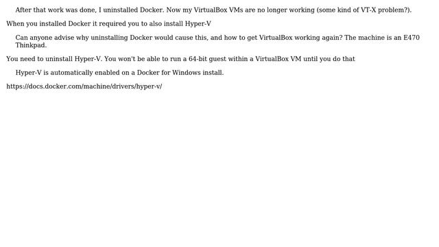 VirtualBox no longer works after uninstalling Docker on Windows 10 (2 Solutions!!) смотреть онлайн