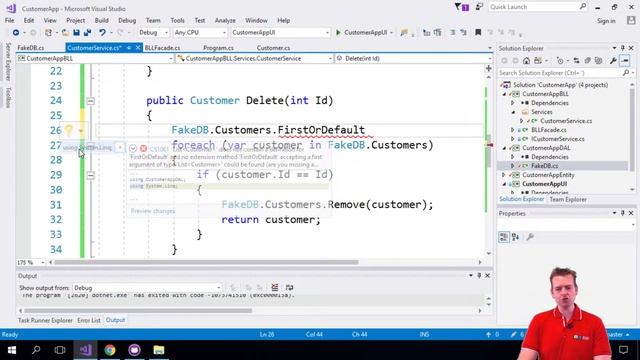 C# Architecture and more with NET Core | S2P16 | LINQ intro and The FirstOrDefault Method смотреть онлайн