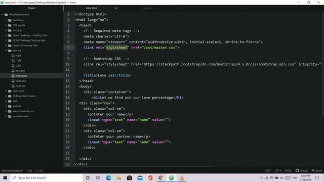 Love calculator |part 1|create your love calculator website using html Bootstrap css java script смотреть онлайн