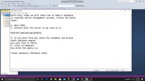 How to create database in ssms?