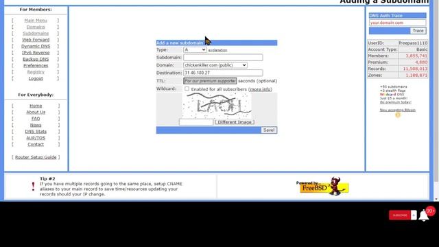 How to create free domains (Afraid DNS) Creating free domain for hosting a Scampage or cPanel free. смотреть онлайн