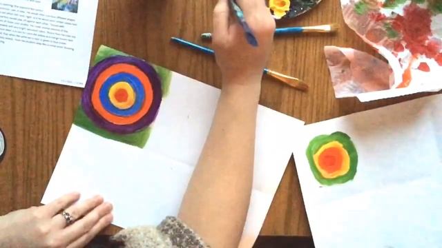 Expressionist Abstract Painting: How to Paint Wassily Kandinsky Style Concentric Circles смотреть онлайн