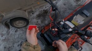 Установка датчика температуры с вольтметром на снегоход IRBIS SF200L