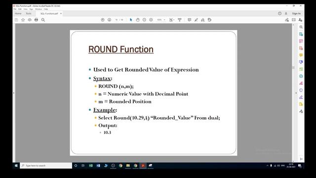 SQL Functions 26 04 2021 смотреть онлайн