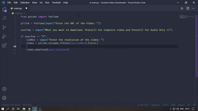 Youtube Video Downloader Using Python | Pytube Python Library смотреть онлайн