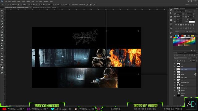 BEST Mortal Kombat YouTube Banner Tutorial | Photoshop CC смотреть онлайн