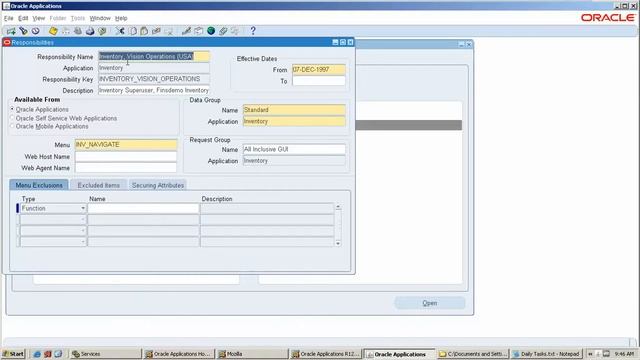User and Responsibility Creation in Oracle R12 wth short cuts смотреть онлайн