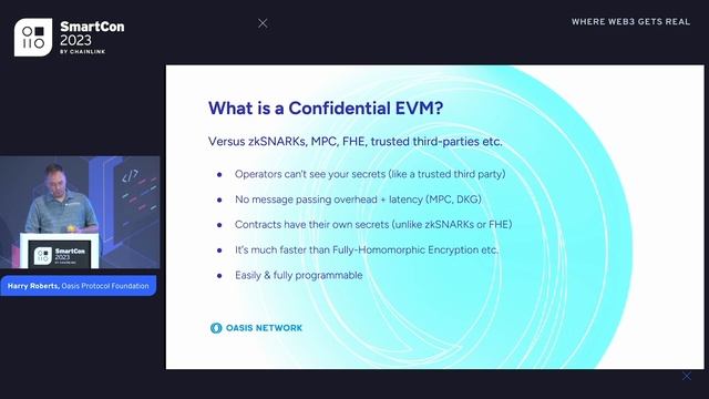 Next-Gen EVM: Confidential Contracts | Harry Roberts at SmartCon 2023 смотреть онлайн