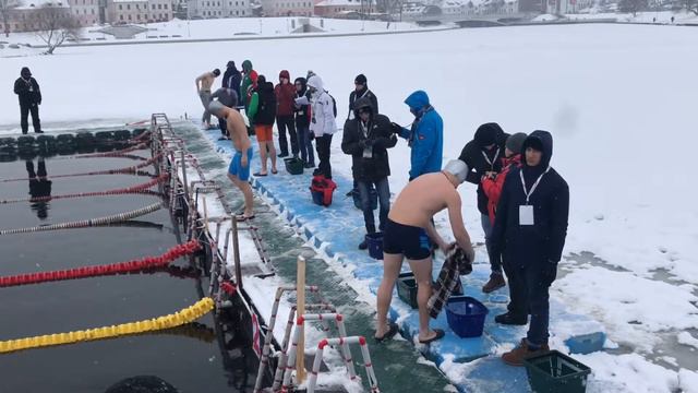 Minsk, Belarus Winter Swimming Race 2018 смотреть онлайн