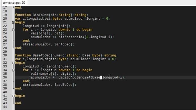 Ejercicios de Pascal - 06: función de conversión de binario a cualquier base | TutorialesNET смотреть онлайн