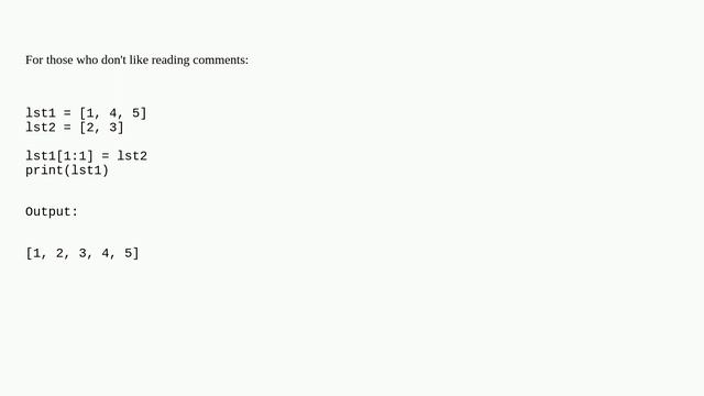 Extend list with another list in specific index? смотреть онлайн
